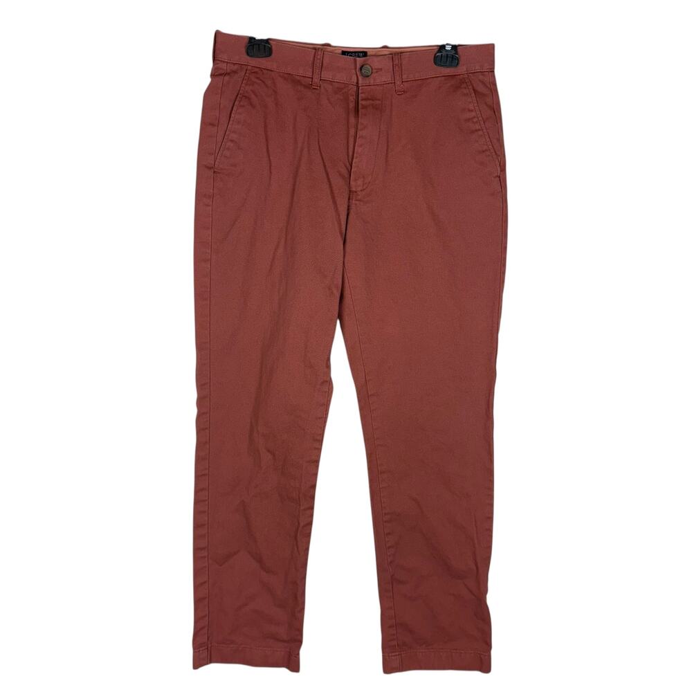 J.CREW Sutton‎ Chino Pants Mens 30 X 30 Coral Slash Pockets Straight Leg Preppy